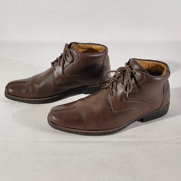 EUC Sandro Chukka Boot Mens US 10 D 5-Eye Brown Pebbled Leather - Made in Brazil - Picture 3 of 11